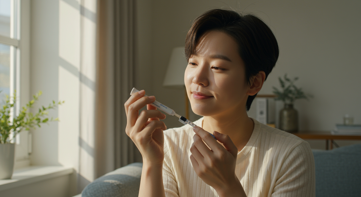 집에서 주간 주사를 스스로 놓는 개인