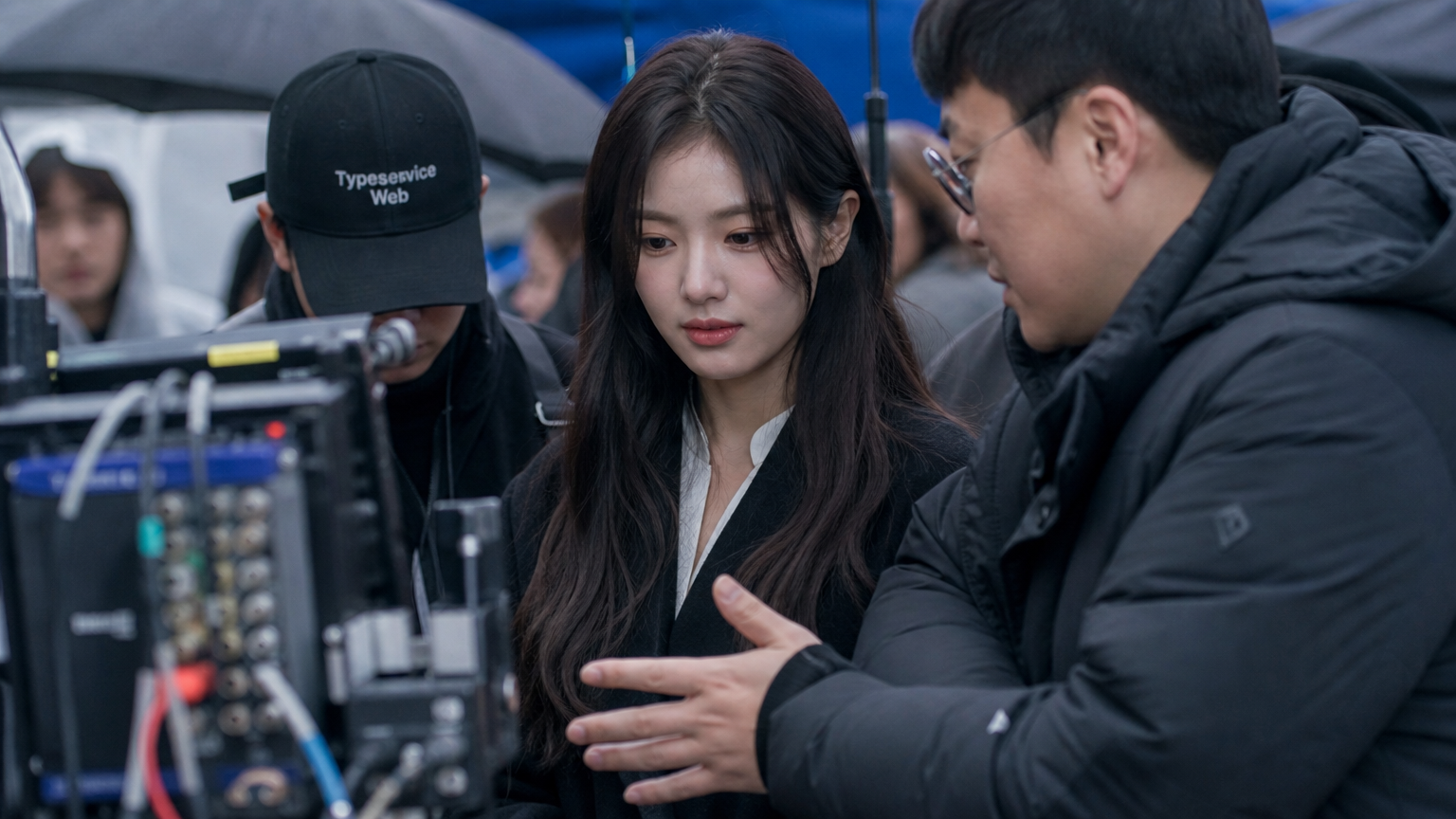 어린 나이에 아이돌에서 연기자로 전환하는 모습과 드라마 촬영 현장