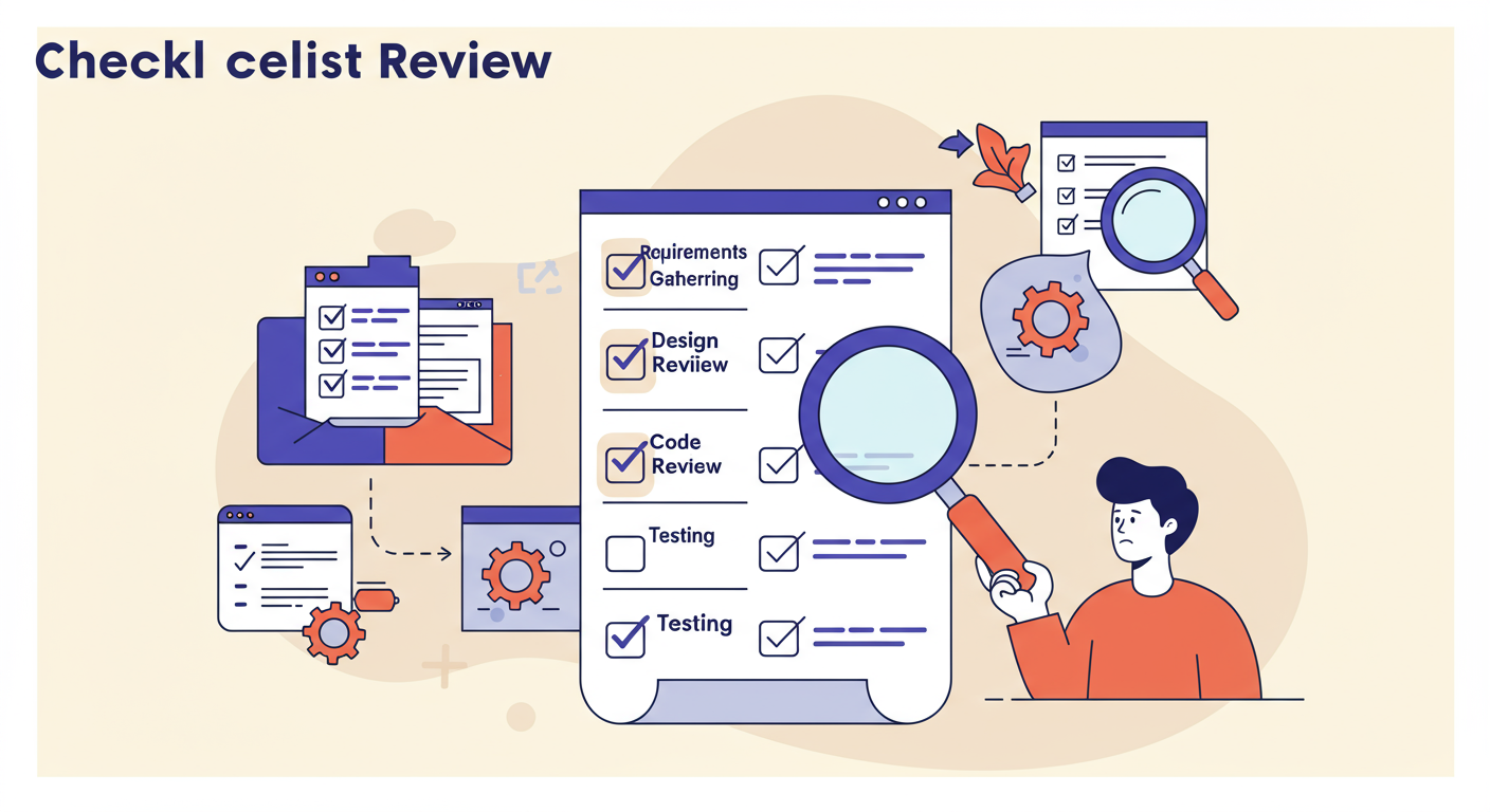 신청 오류 방지를 위한 자세한 체크리스트 검토 장면