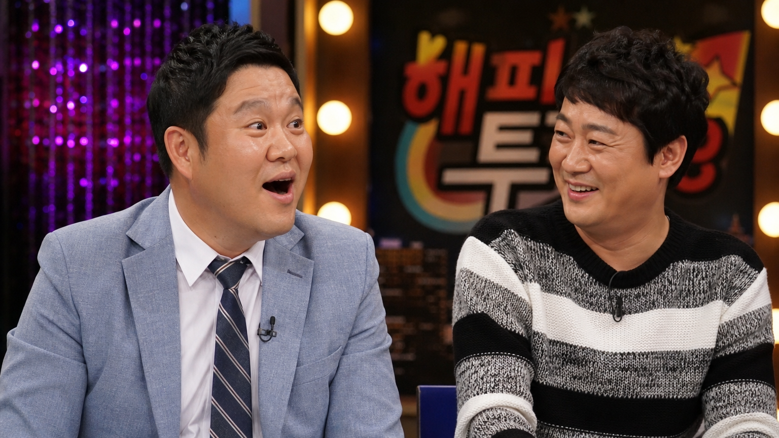 개그우먼 신기루가 예능 프로그램 스튜디오에서 양배차에게 고백 실패 이야기를 공개하는 장면