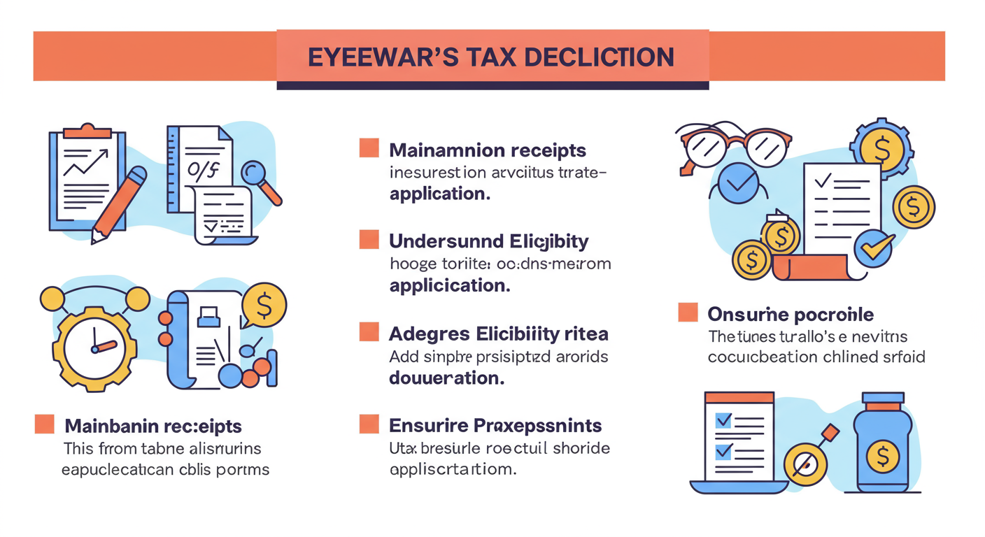안경 세액공제를 위한 주의사항을 요약한 체크리스트