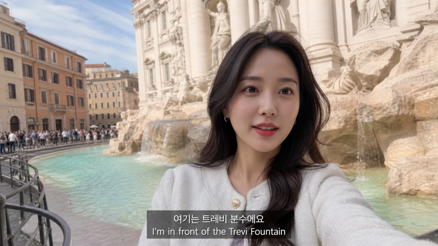 다양한 장소에서 브이로그를 찍으며 일상을 기록하는 한국 여성