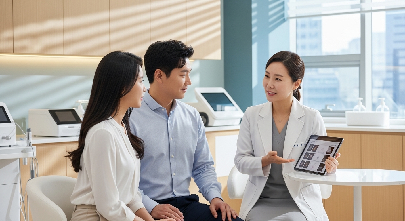 전문의와 상담하는 모습