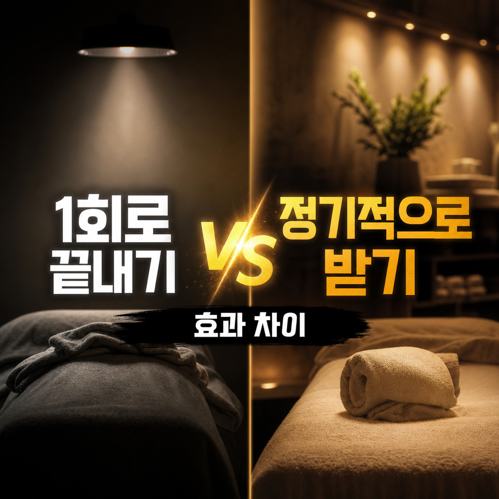 마사지 1회로 끝내기 vs 정기적으로 받기, 효과 차이