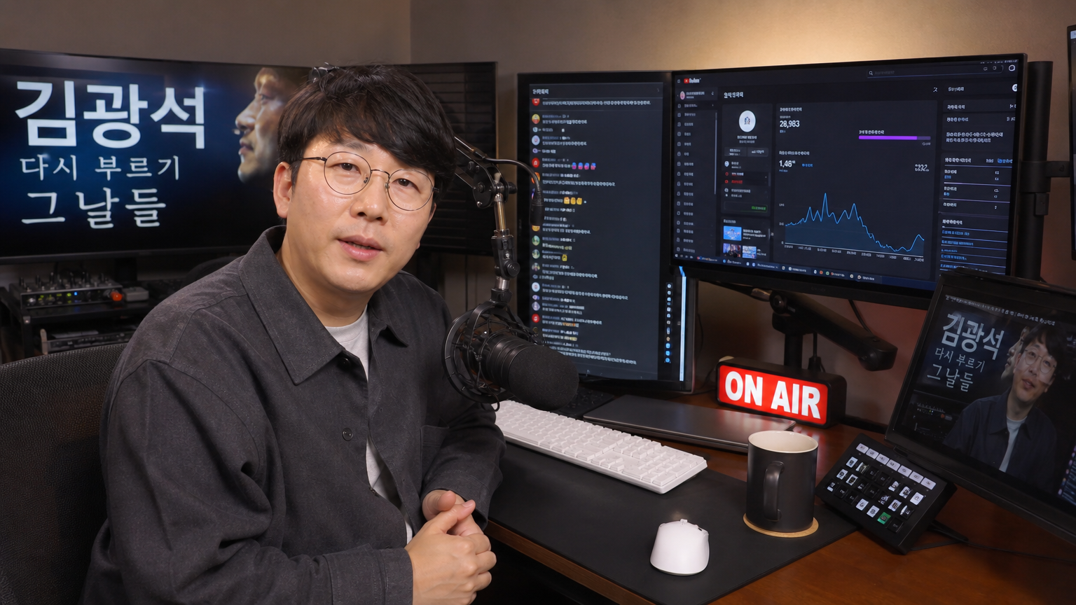 클래식 곡을 주제로 유튜브 콘텐츠를 제작하는 블로거의 작업 환경