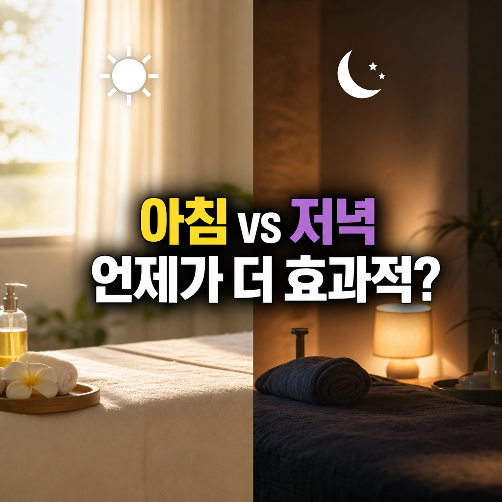 아침 마사지 vs 저녁 마사지, 언제 받는 게 더 효과
