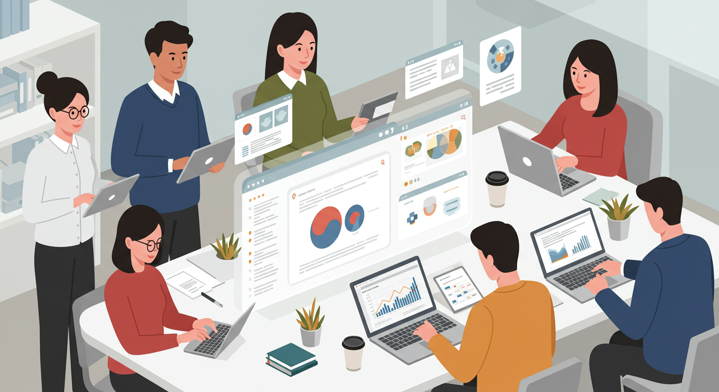 다기능 디지털 노트 플랫폼을 활용하는 다양한 전문가 그룹