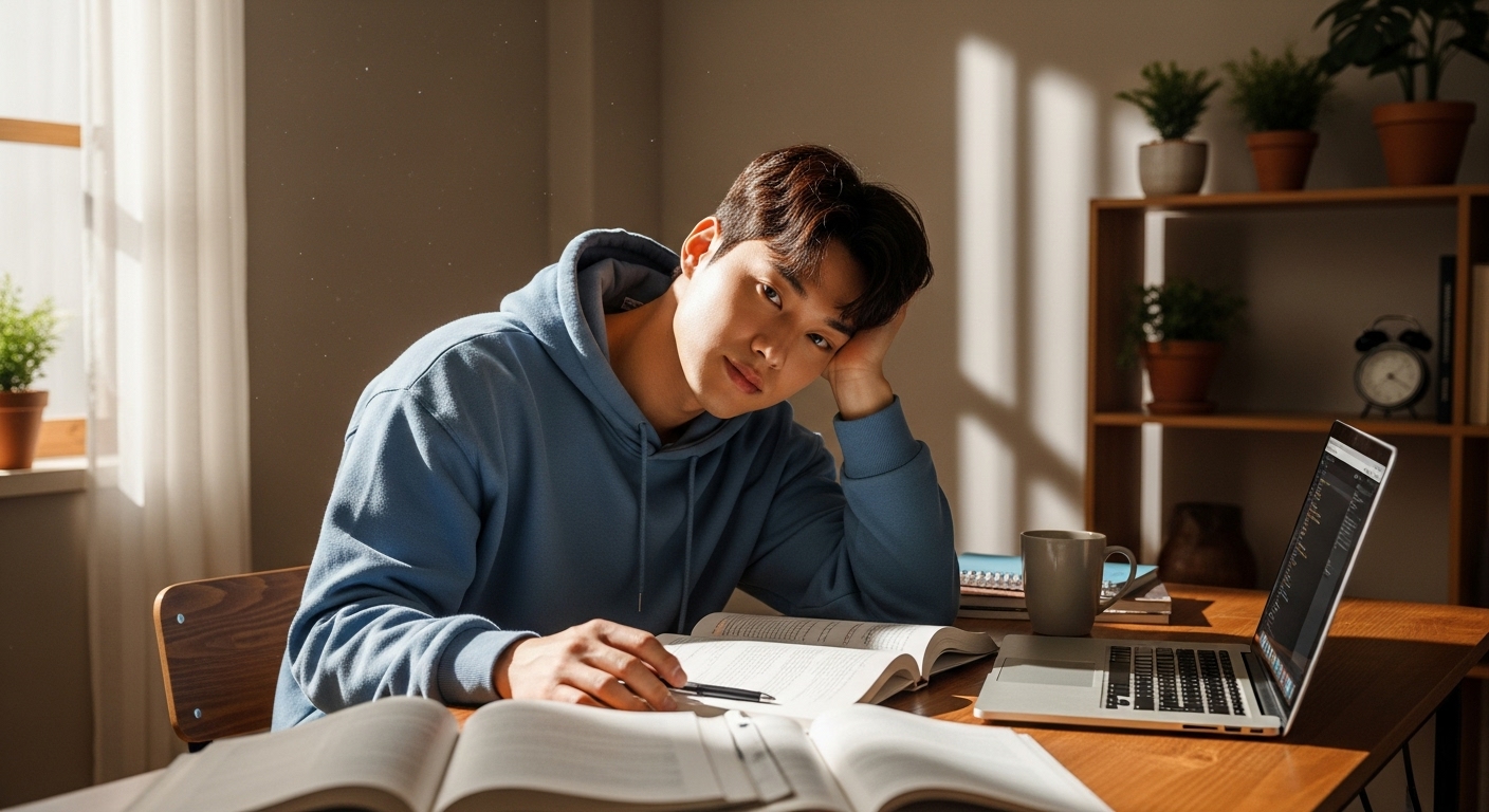 밤마다 다리 불편함으로 잠 못 이루는 모습