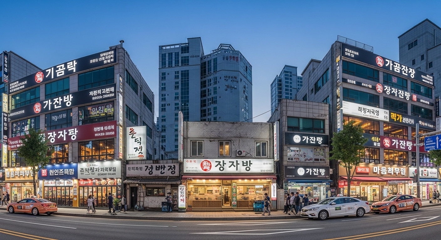 작은 돼지갈비 가게가 전국적으로 성장한 모습