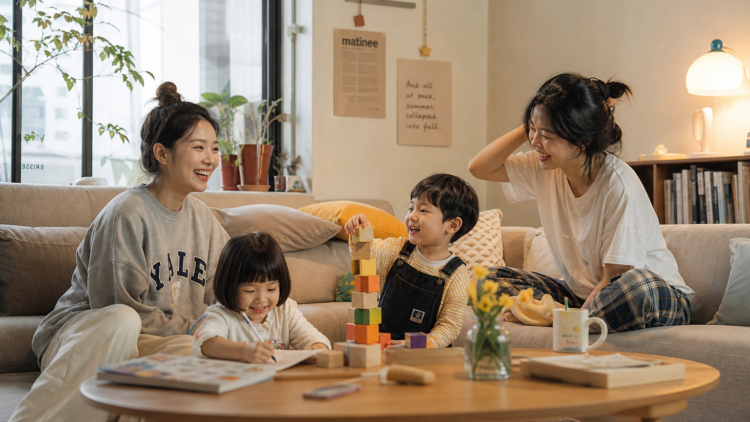 비전통적 환경에서 생활하는 현대 한국 가족의 모습