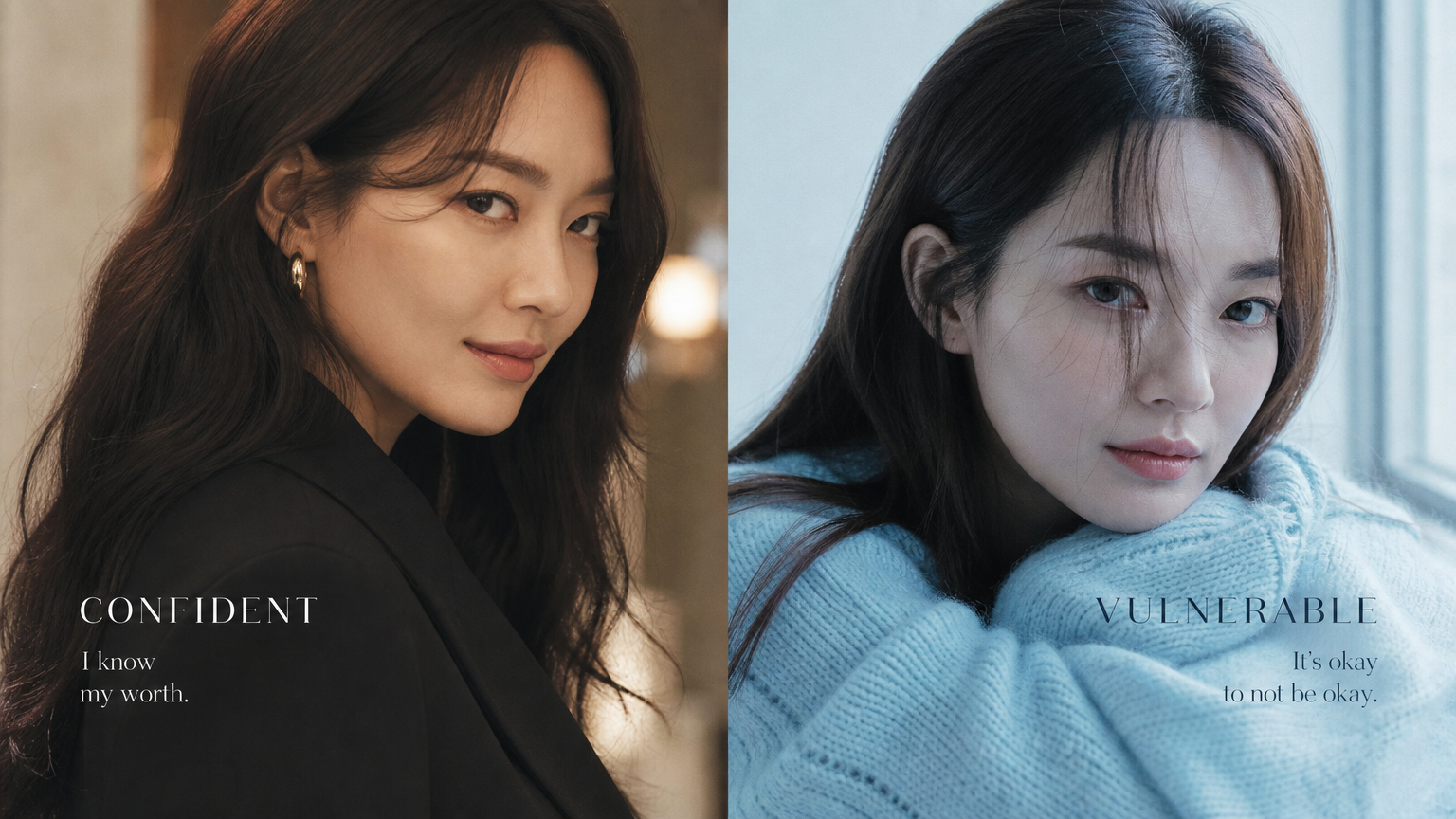 상반된 감정을 보여주는 쌍둥이 캐릭터를 연기하는 신민아