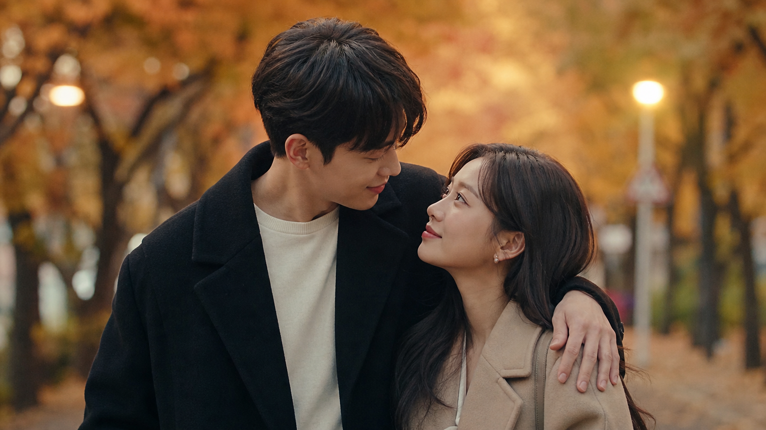 뮤직비디오에서 사랑에 빠진 연인을 연기하는 두 배우