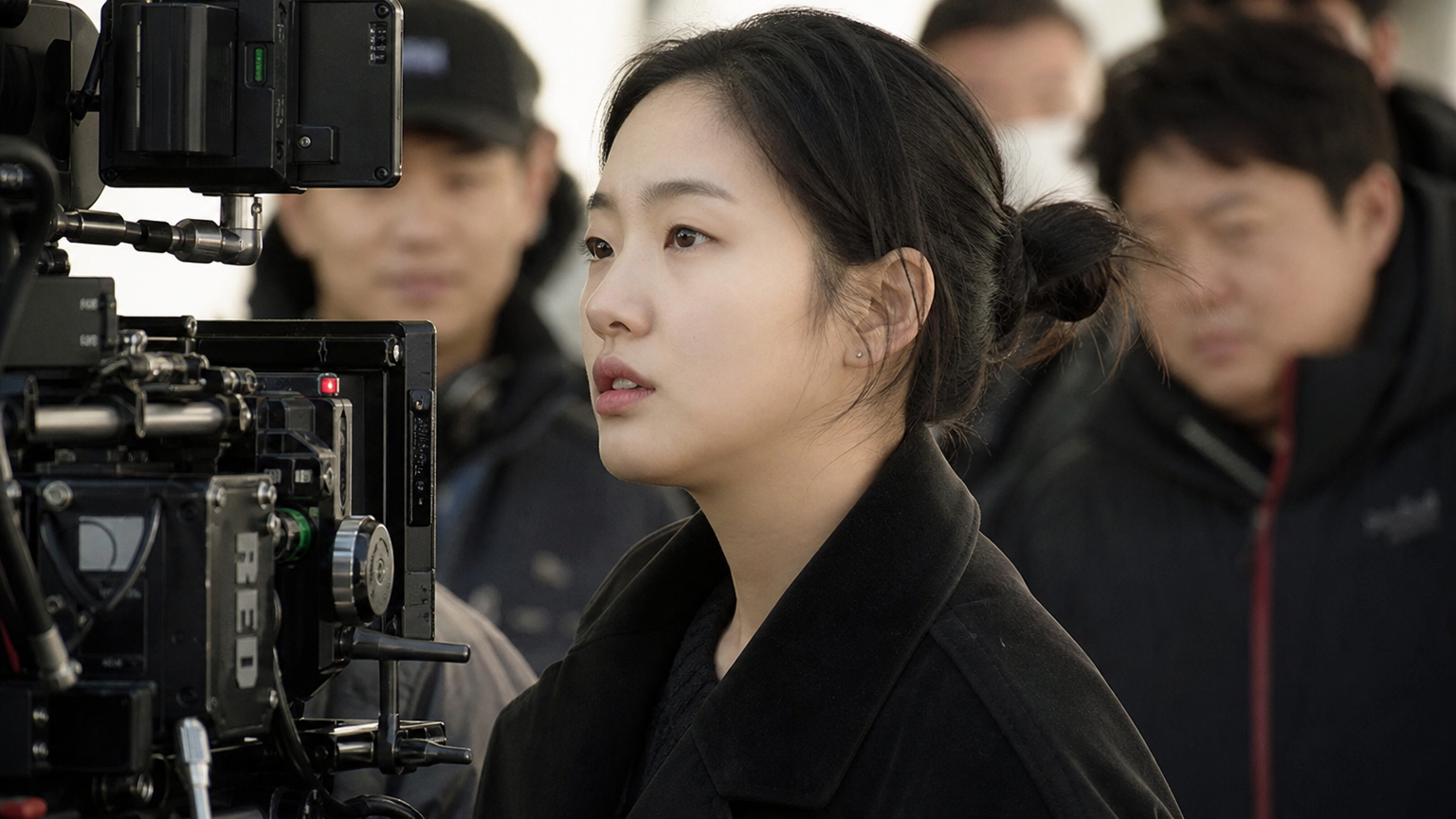 영화 촬영장에서 집중하는 젊은 시절의 김고은 모습