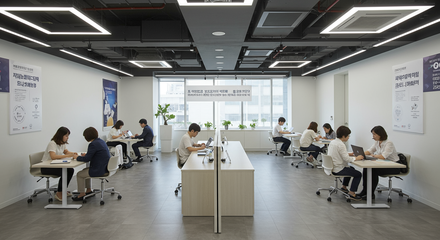 금융지원센터에서 개별 상담을 받는 사람들