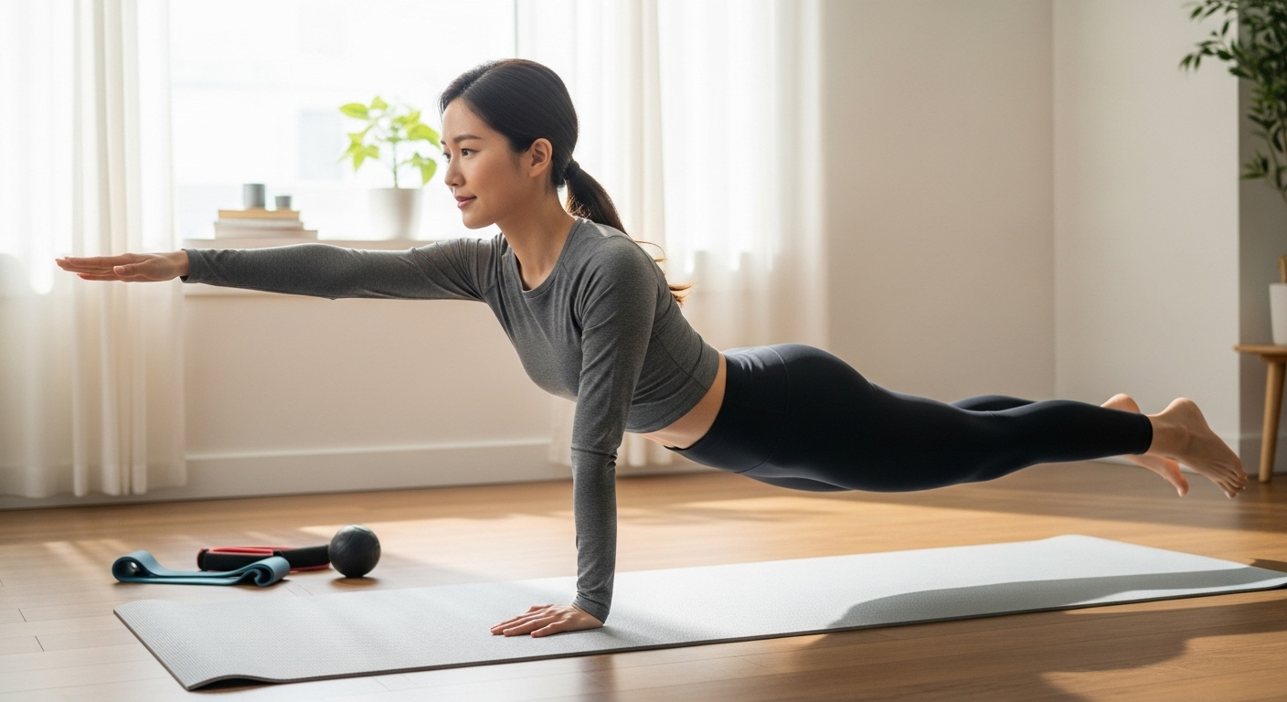 맥길 빅3 운동 중인 모습