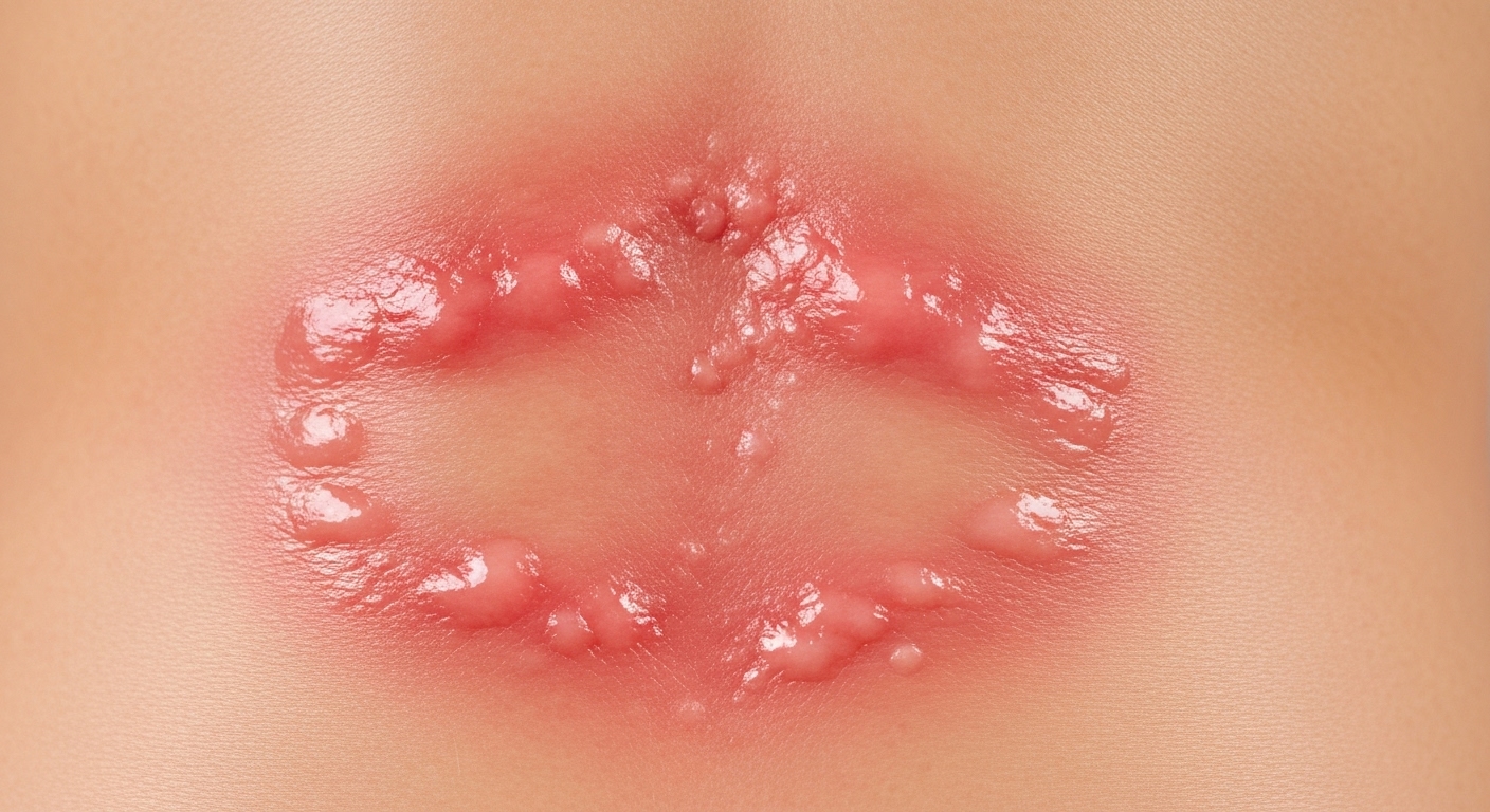 즉각적인 의료적 주의가 필요한 염증과 부기가 있는 피부 클로즈업