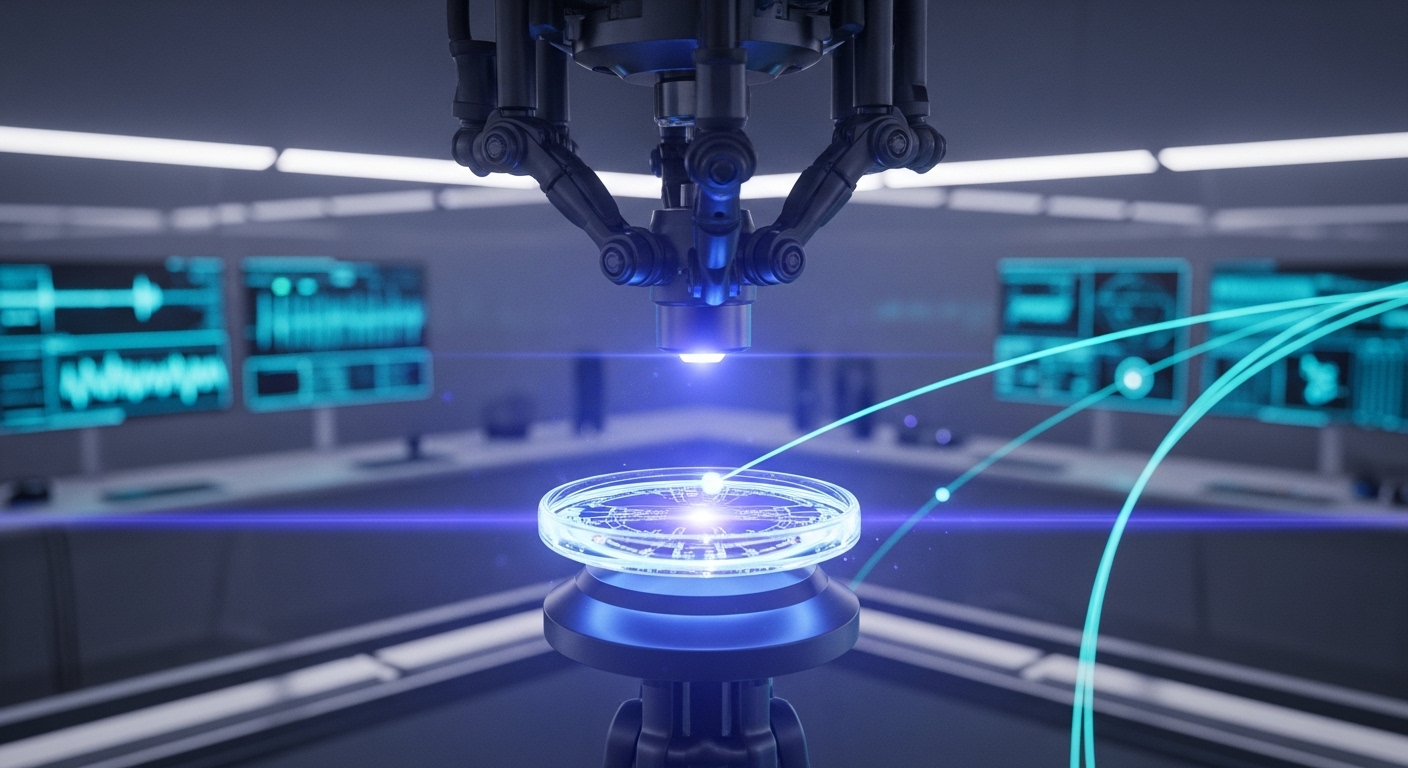 자외선으로 조정 중인 첨단 LAL 렌즈 클로즈업