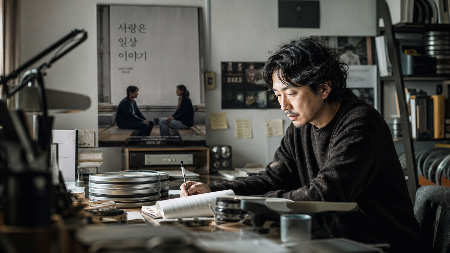 일상적 사랑 이야기를 스튜디오에서 구상 중인 한국 영화감독