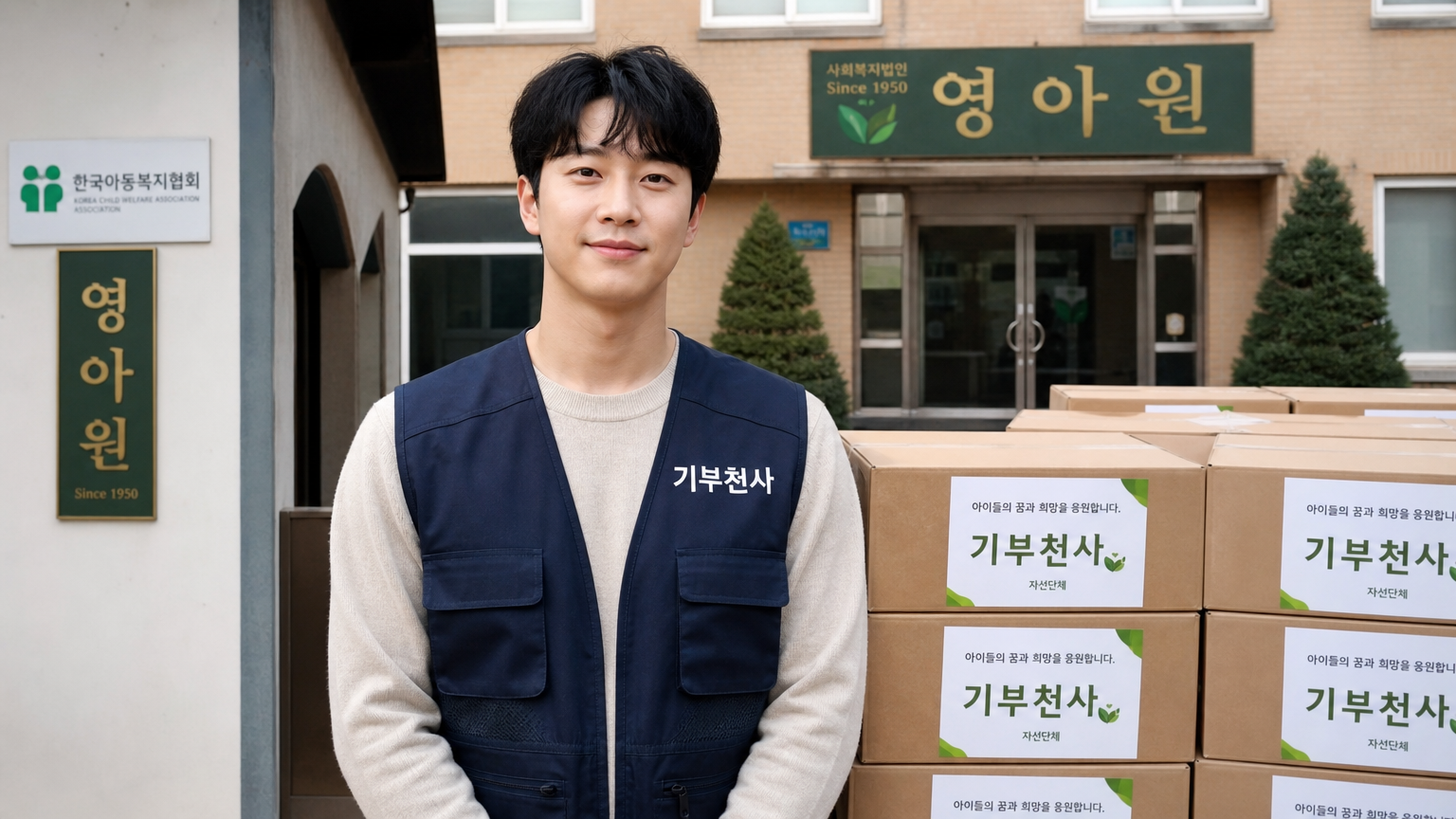 오랜 시간 보육원에 기부하는 한국 남성의 따뜻한 모습