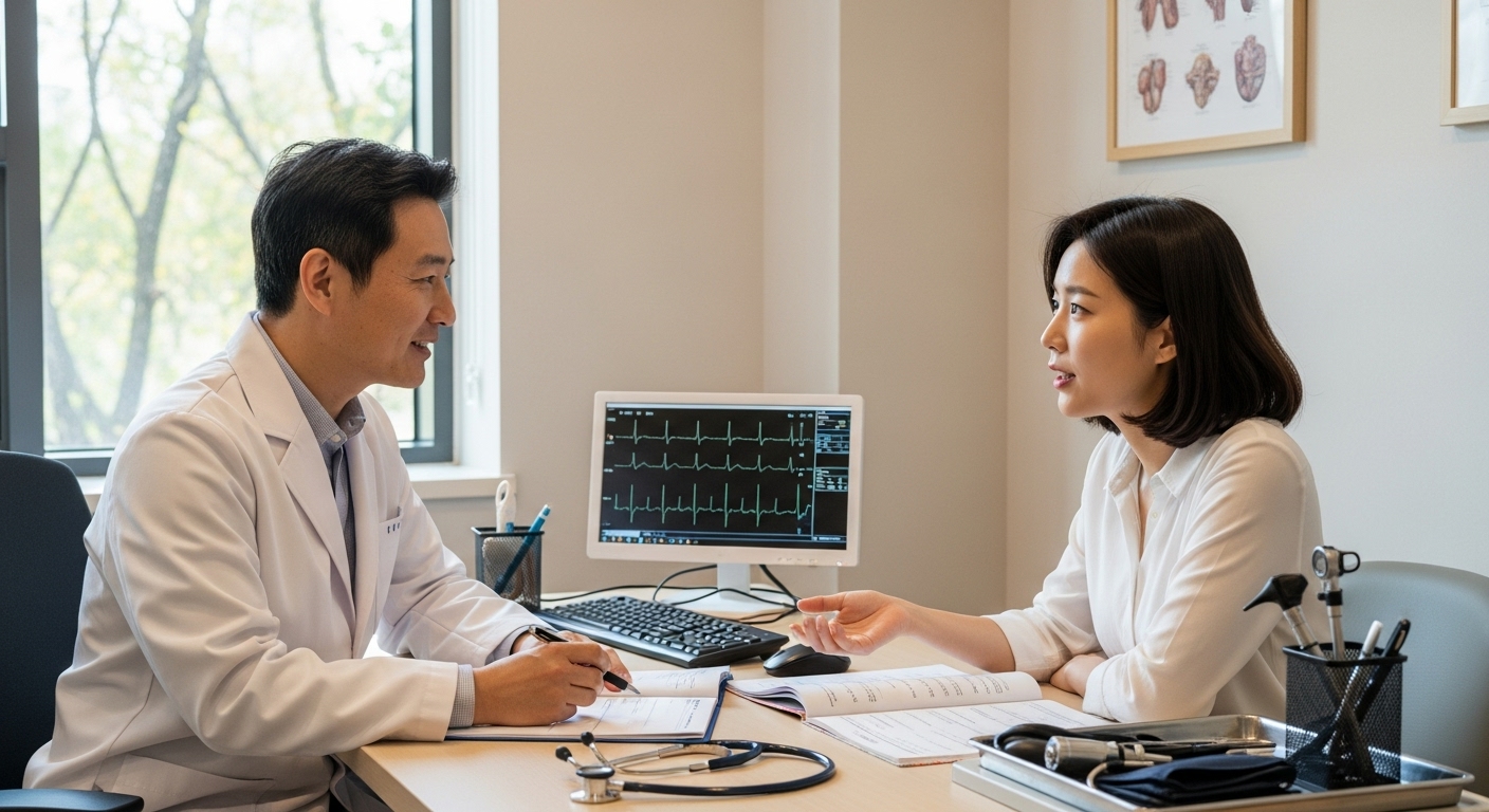 의사와 상담하는 모습