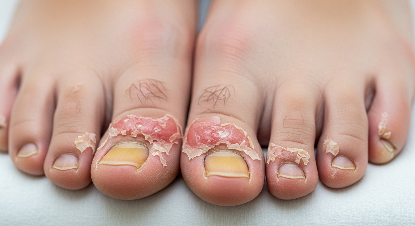 발가락 사이 무좀 증상 이미지