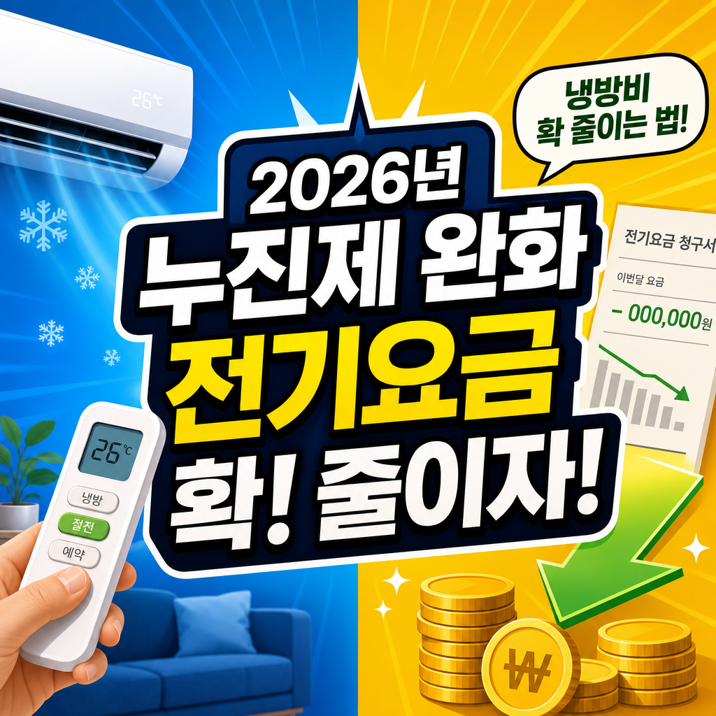 여름 냉방비 전기요금 줄이는 법 2026년 누진제 완화 활용