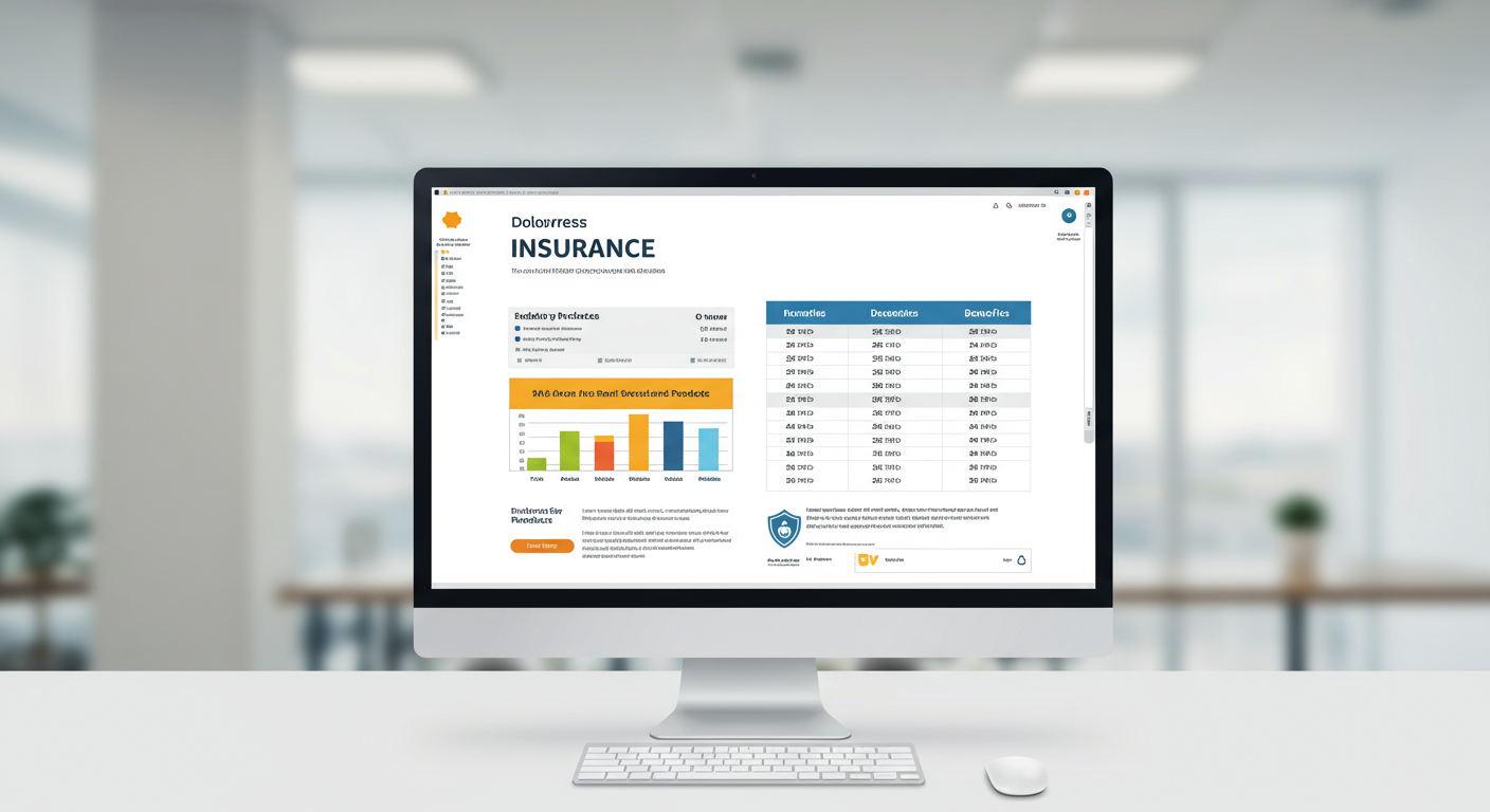 두 가지 보험 상품을 나란히 비교하는 컴퓨터 화면