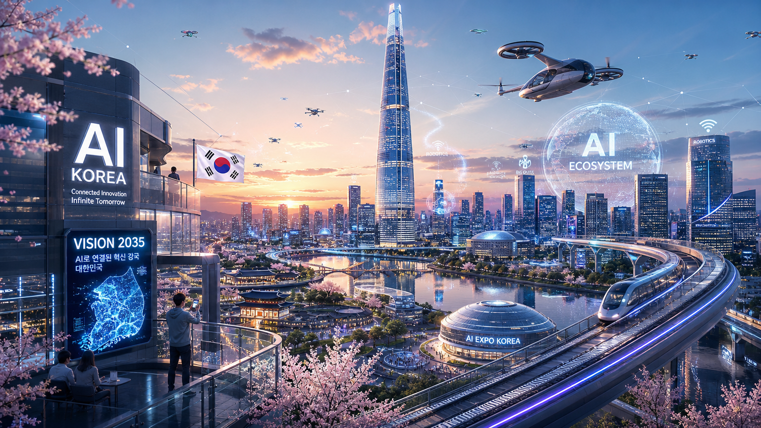 첨단 인프라와 하이테크 개발로 가득 찬 한국의 진보된 AI 생태계