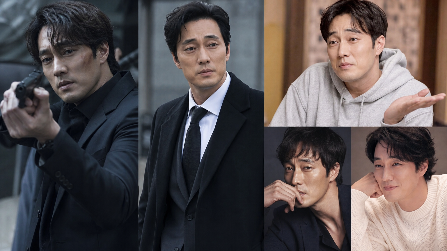 액션 영화와 코미디 역할 등 다양한 장르에 도전하는 소지섭의 모습