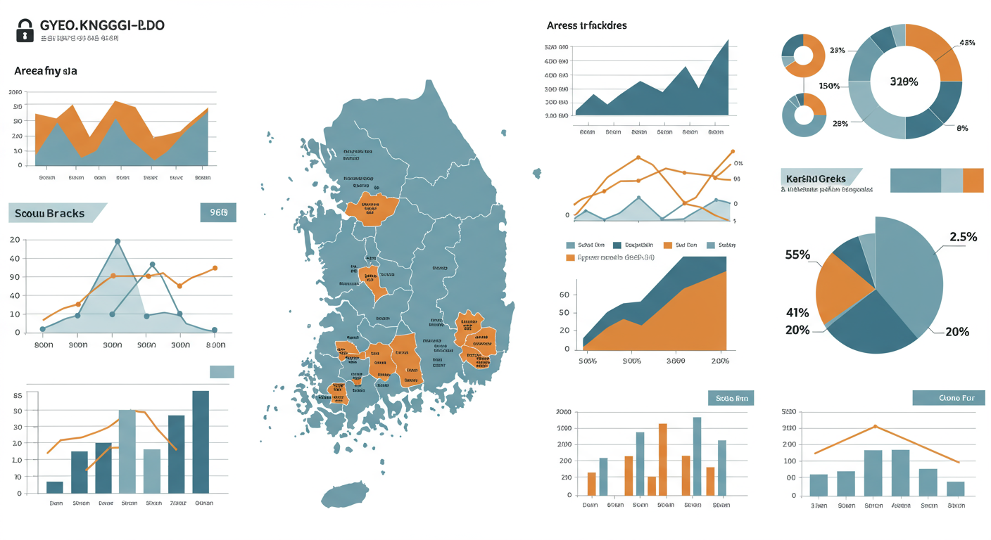 경기 및 서울 구역을 강조한 지도와 데이터 유출 영향을 보여주는 통계 차트