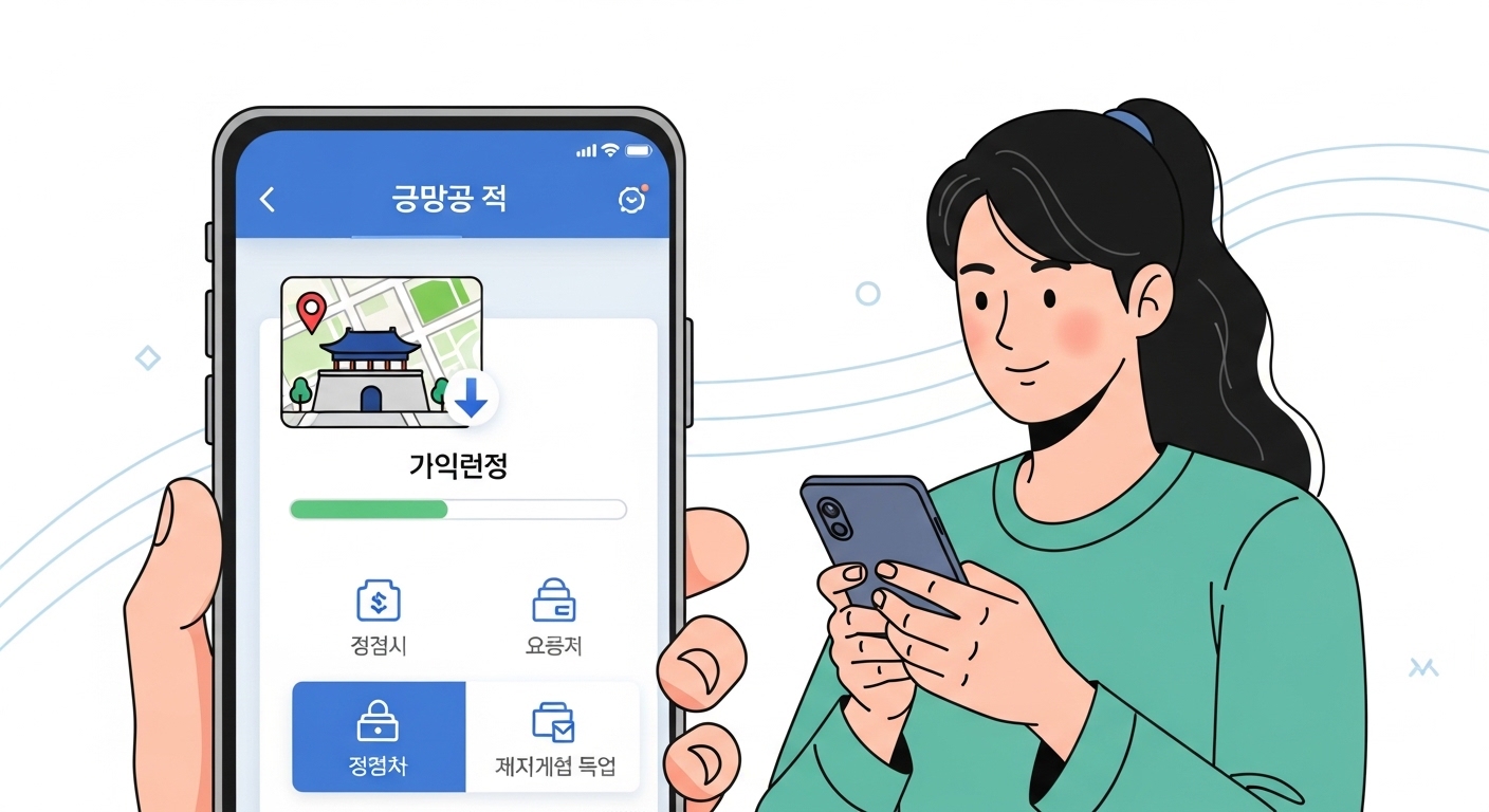 스마트폰에서 지역화폐 앱을 다운로드하고 설정하는 사용자