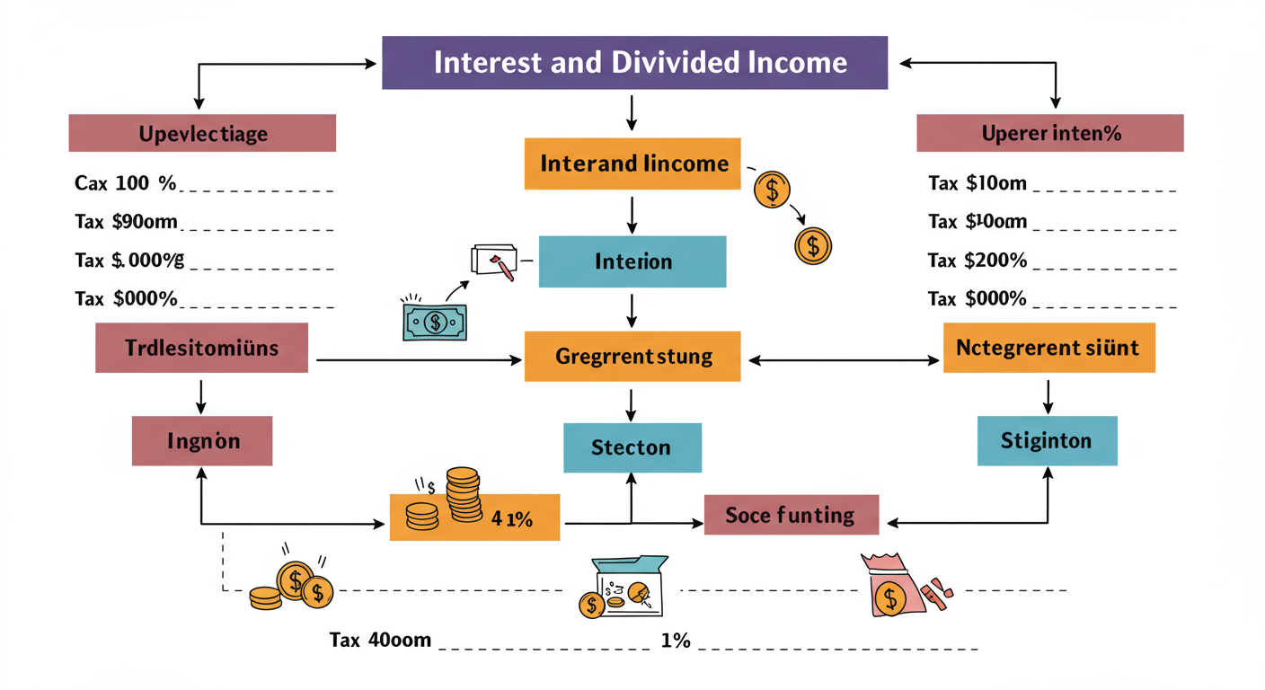 이자 소득과 배당 소득을 설명하는 흐름도