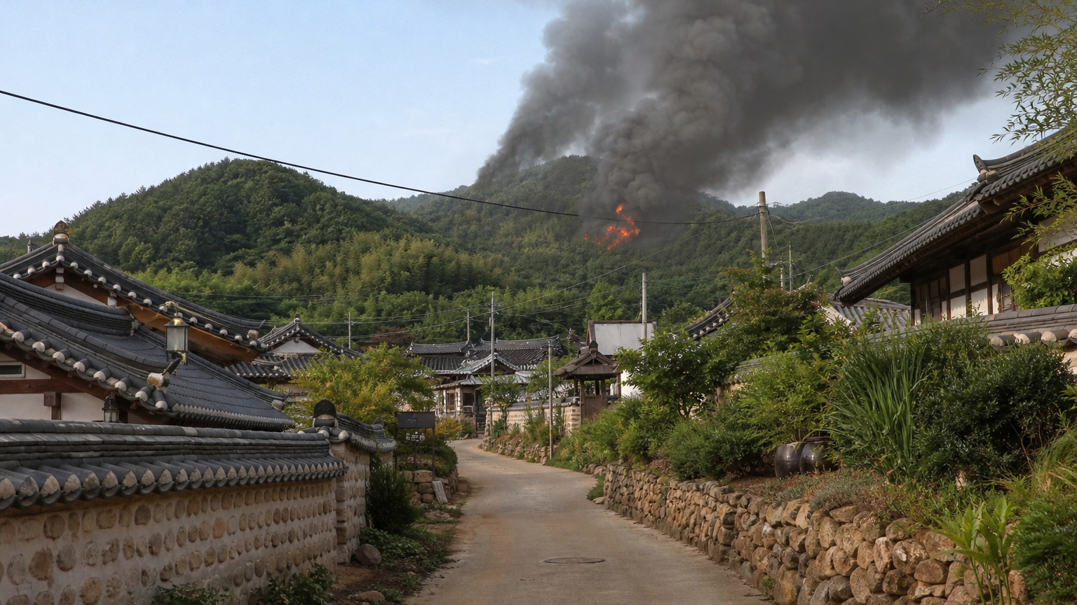 전남 나주의 조용한 시골 마을 모습과 평화로운 풍경
