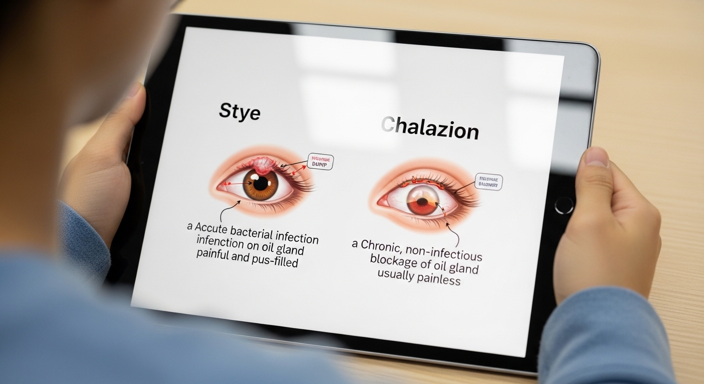 다래끼와 산립종 원인 비교