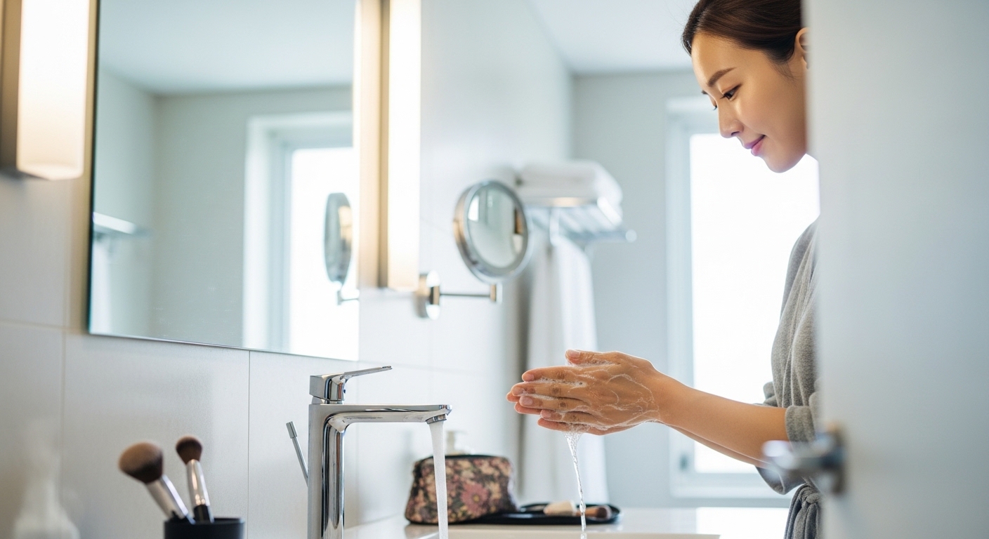 위생 관리를 실천하는 모습