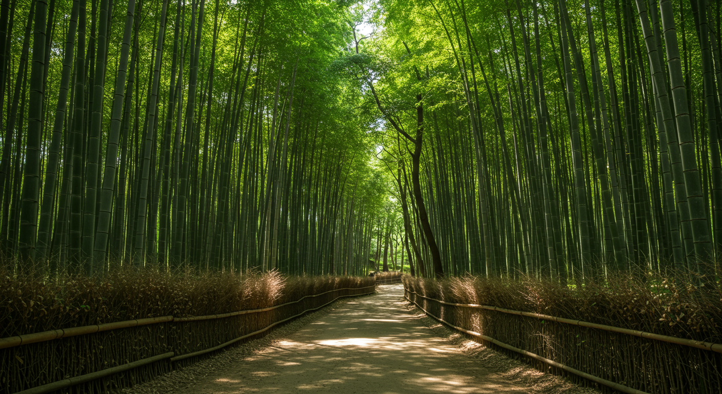 대나무 숲과 평온한 길이 어우러진 담양 메타세쿼이아 길