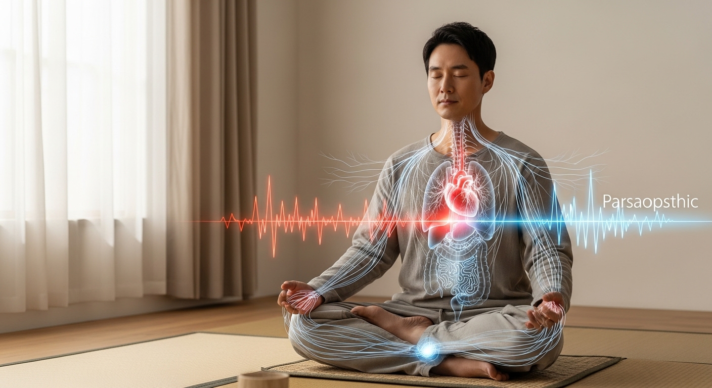 자율신경계와 호흡의 연결성 다이어그램