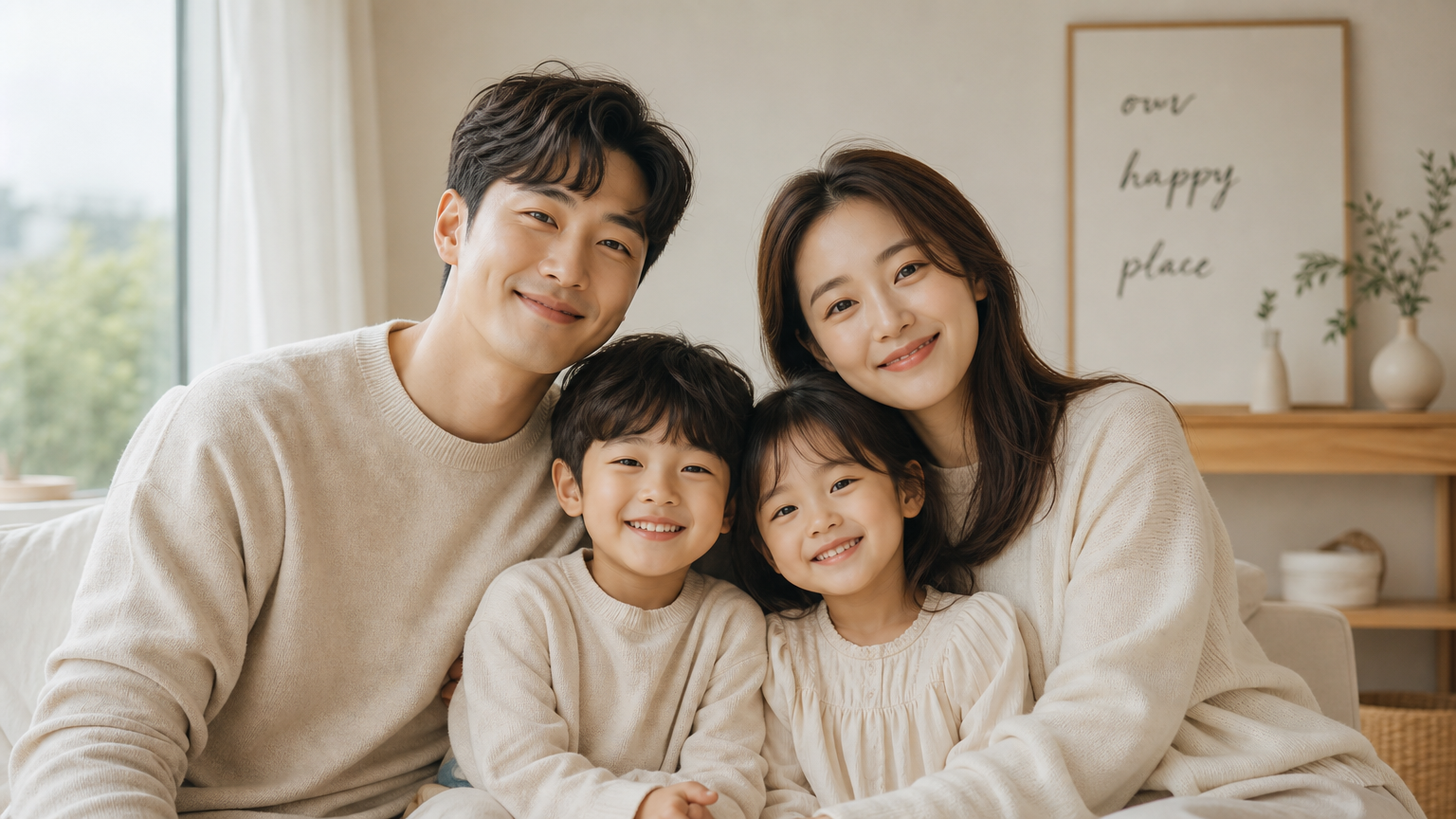 차분하고 긍정적인 태도로 자녀를 대하는 부모