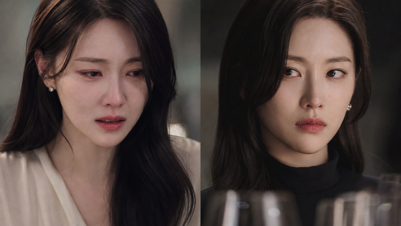 서로 다른 감정 표현을 보여주는 쌍둥이 자매 역을 맡은 신민아 배우