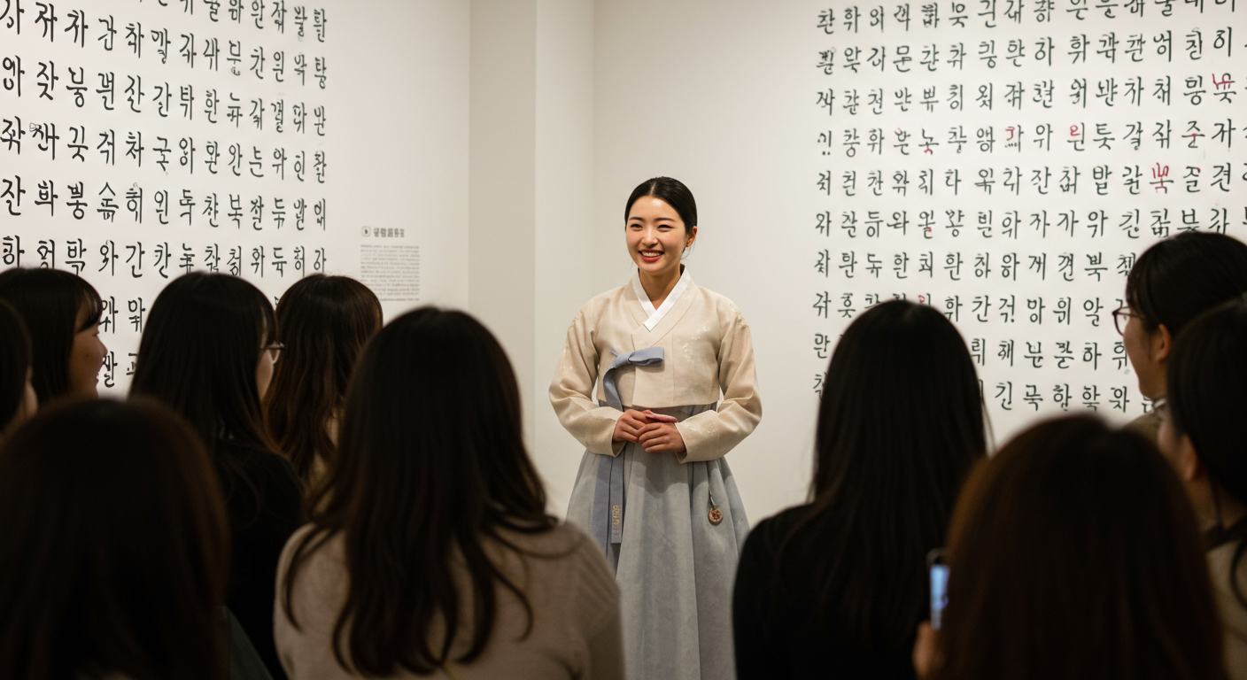 한글날에 의미 있는 프로젝트를 팬들과 함께 공개하는 현대 한국 아티스트
