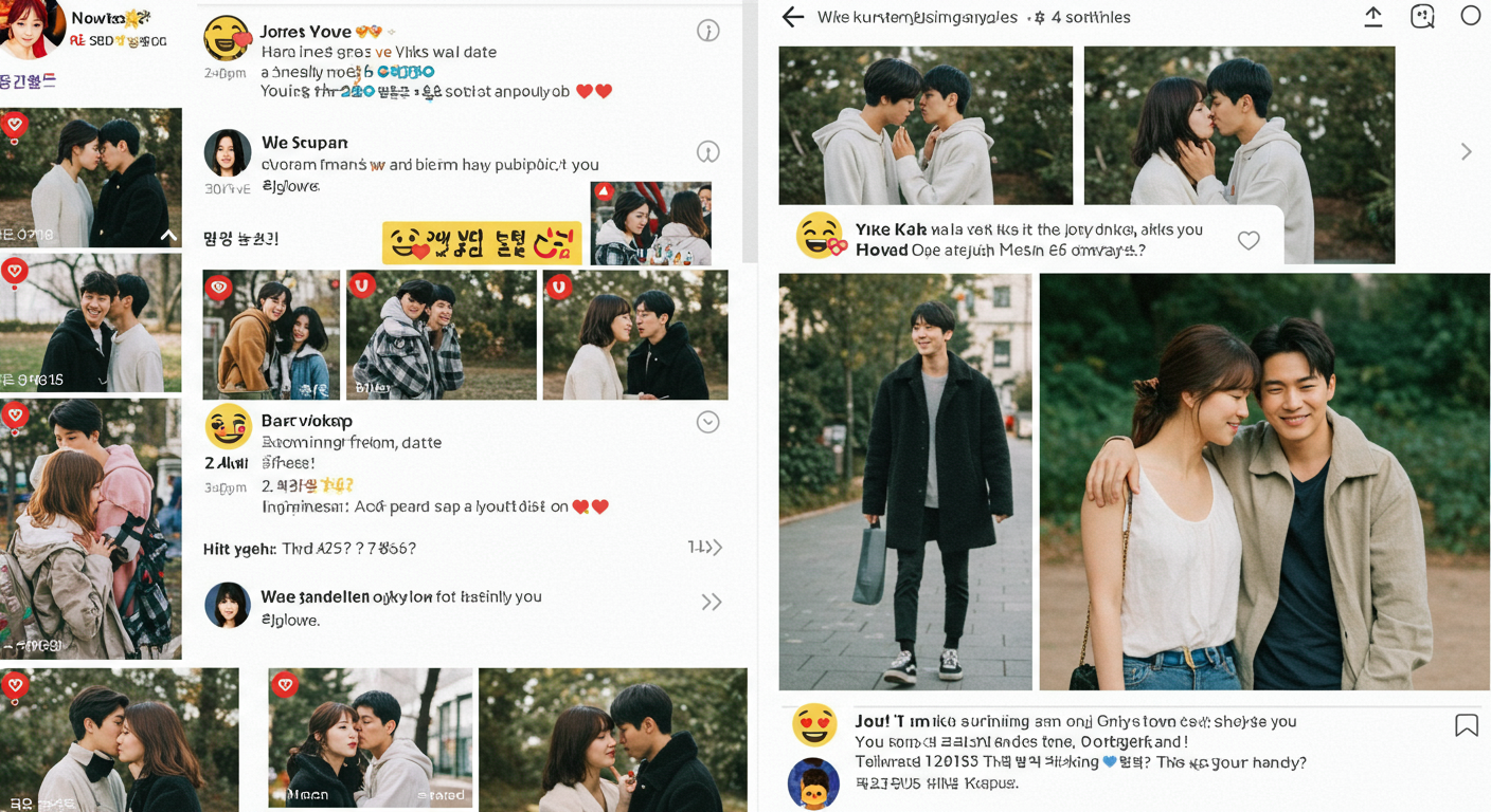 온라인 커뮤니티에서 긍정적인 반응을 얻고 있는 연예인 커플 관련 게시물