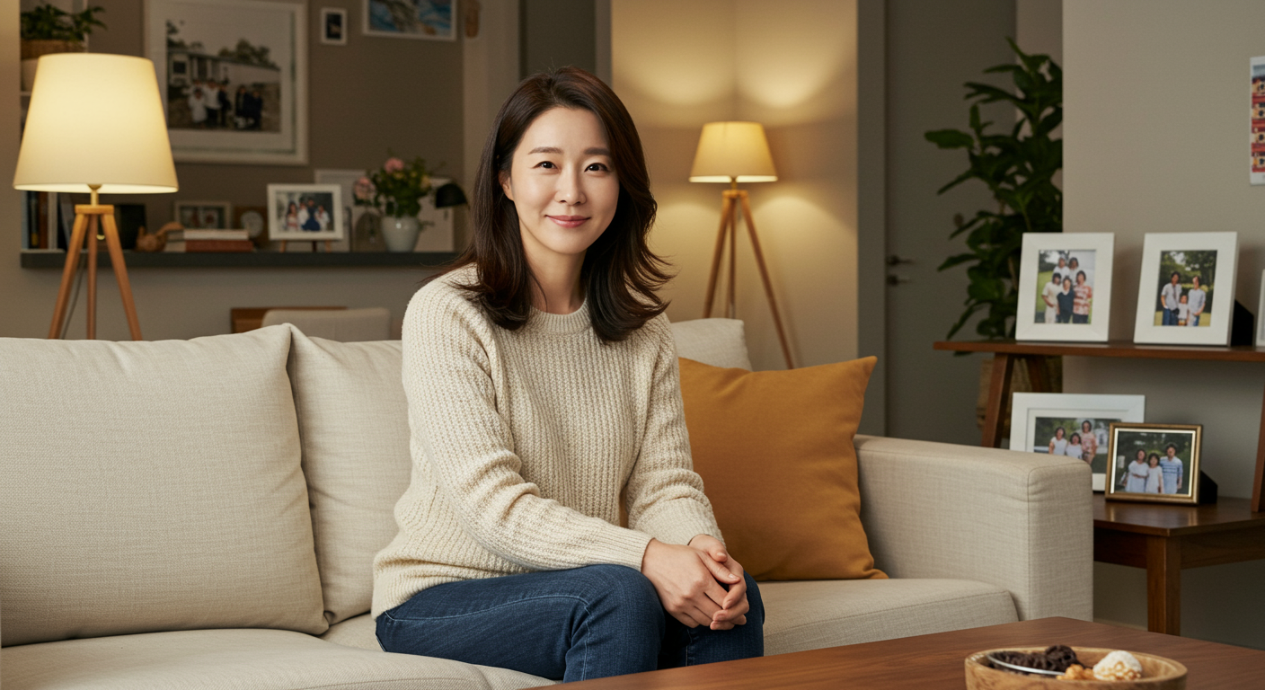 현대 가정에서 따뜻하고 현실적인 모성을 연기하는 한국 여배우