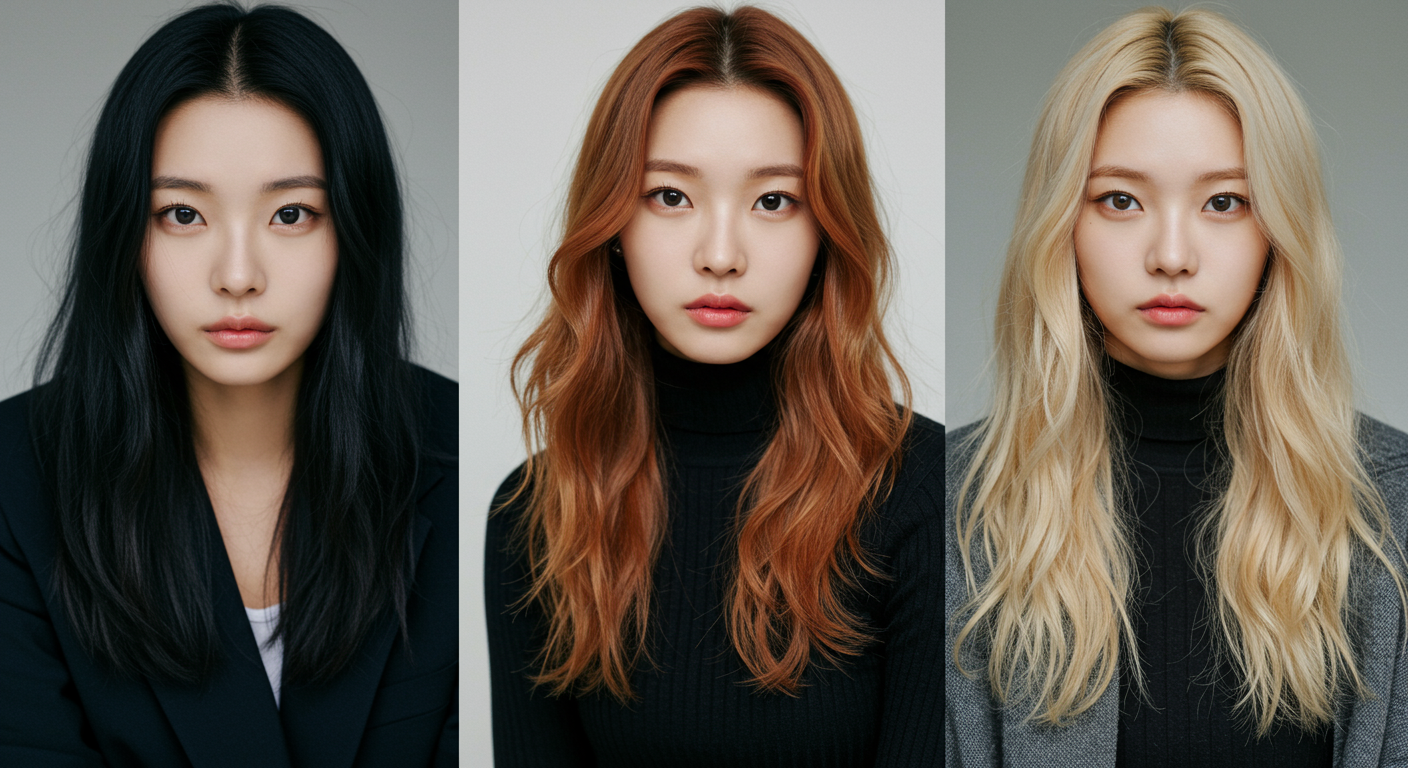 다양한 헤어 컬러와 이국적인 매력을 가진 여성