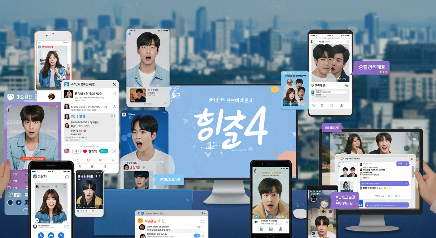 온라인 커뮤니티에서 활발히 토론 중인 한국 시청자들의 모습과 소셜 미디어 트렌드