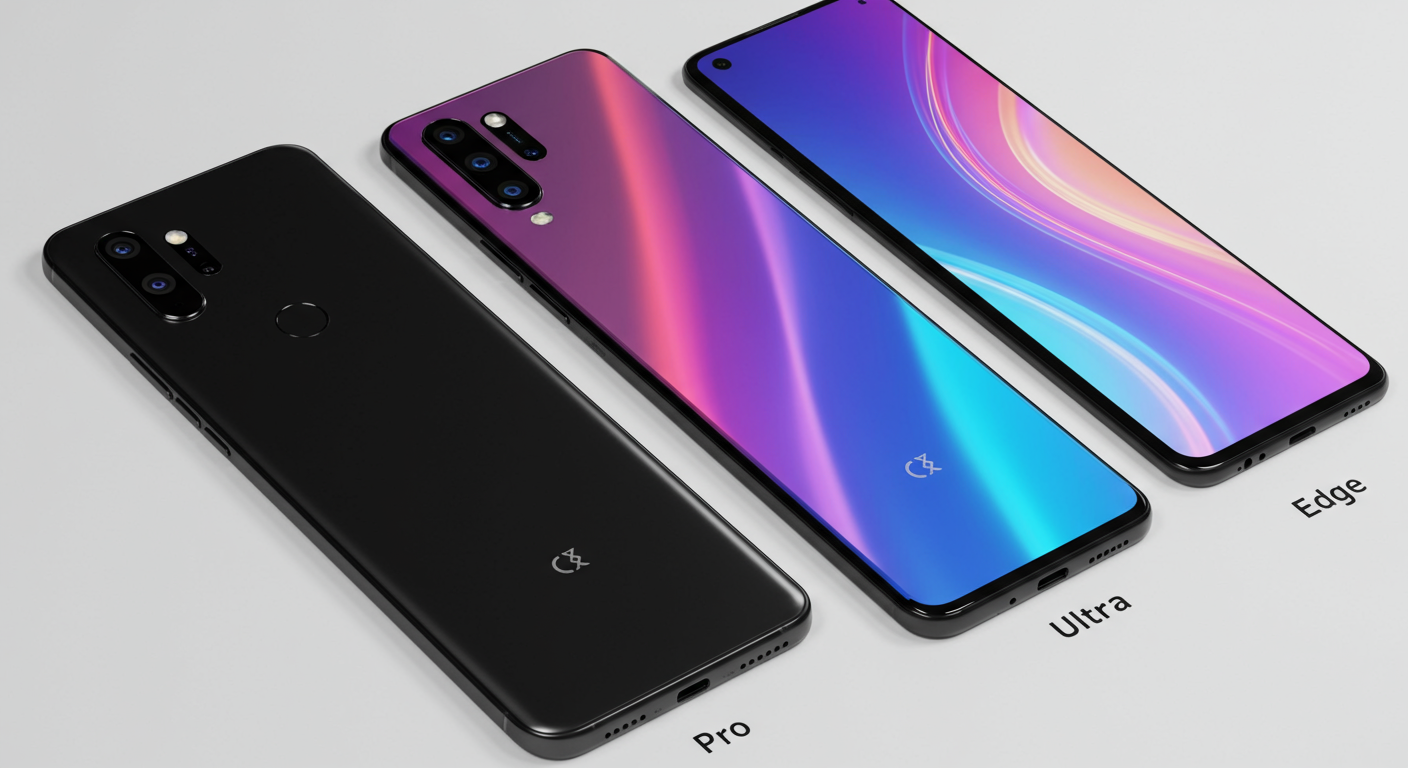 프로, 울트라 및 엣지 모델로 구성된 세 가지 새로운 스마트폰