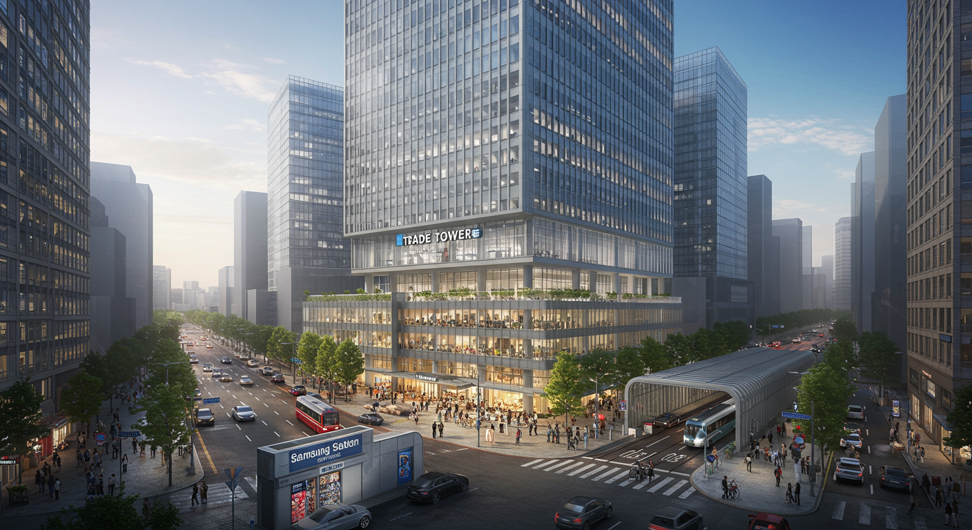 삼성역과 연결된 강남 트레이드타워 주변 모습