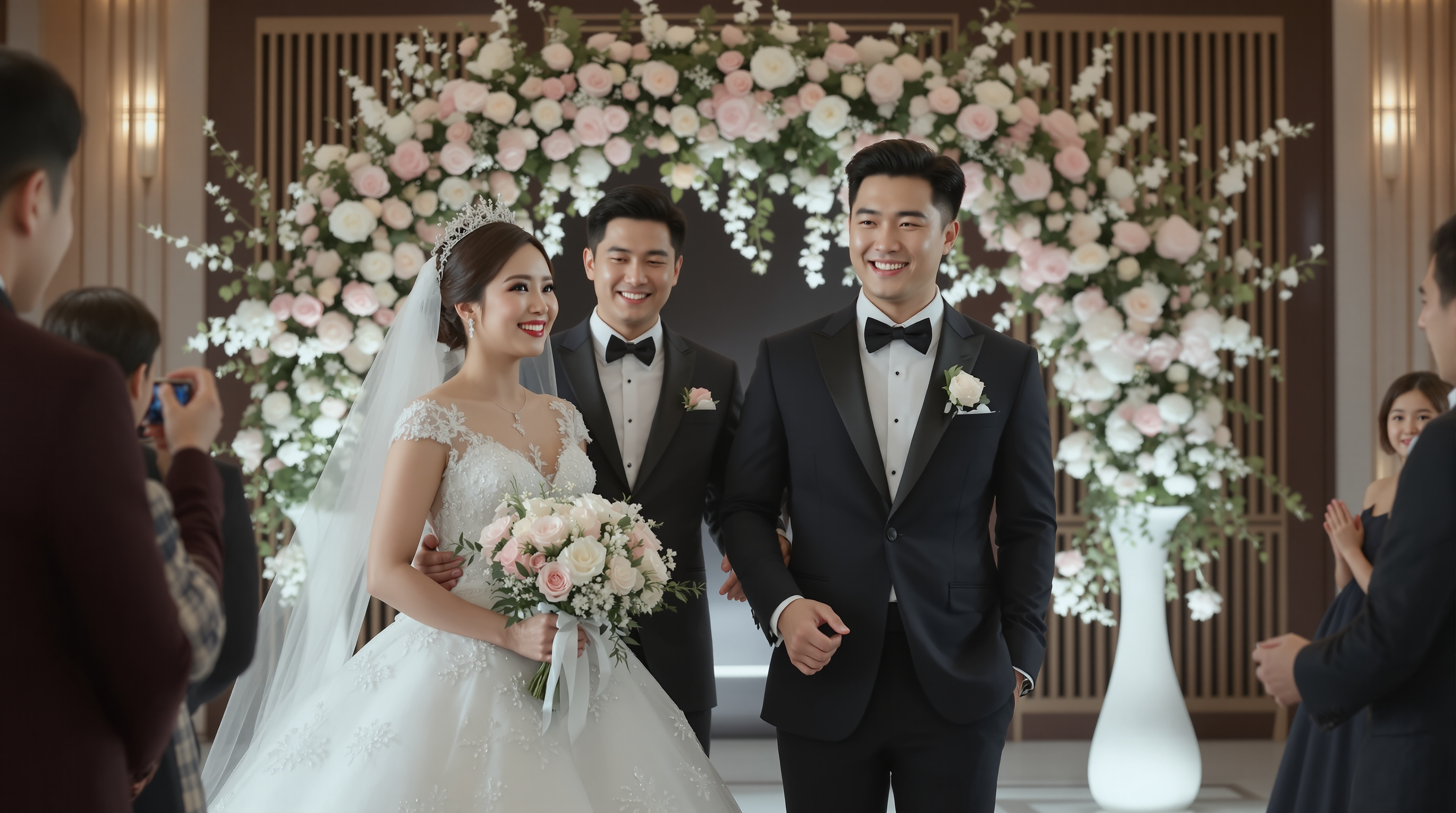 서울 세빛섬에서 열린 김병만의 현대적인 결혼식 모습