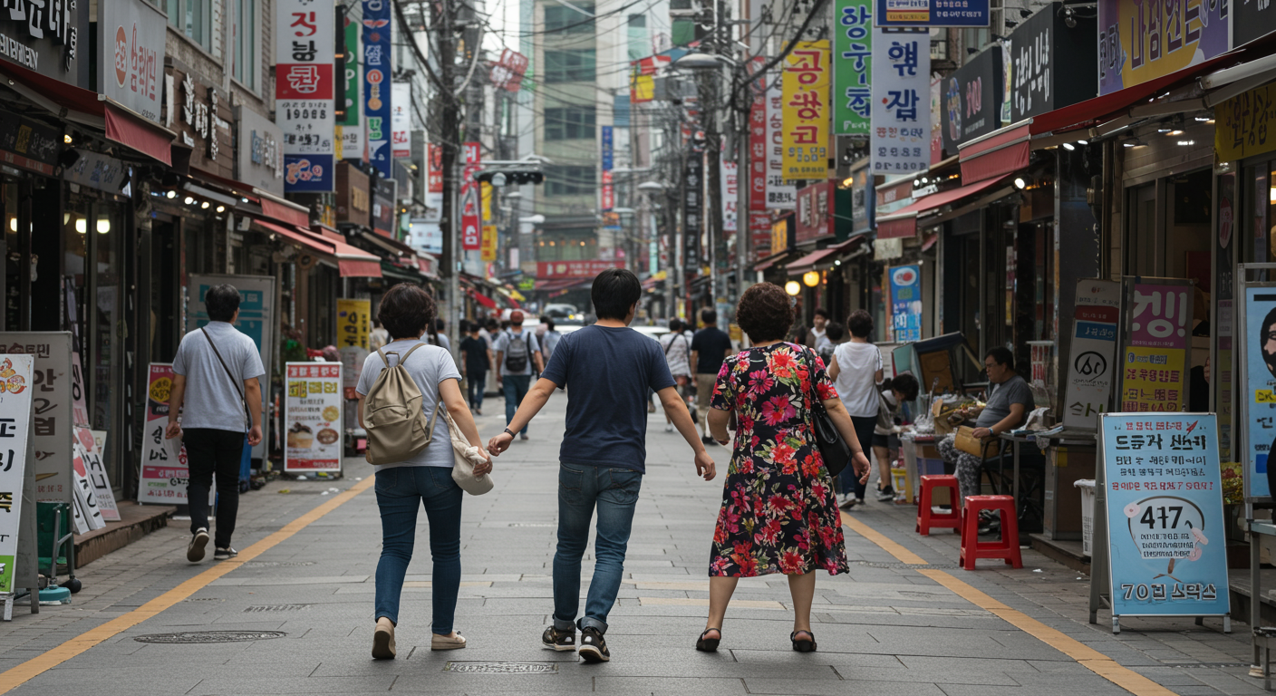 바쁜 거리에서 다른 사람과 우연히 충돌하는 행인