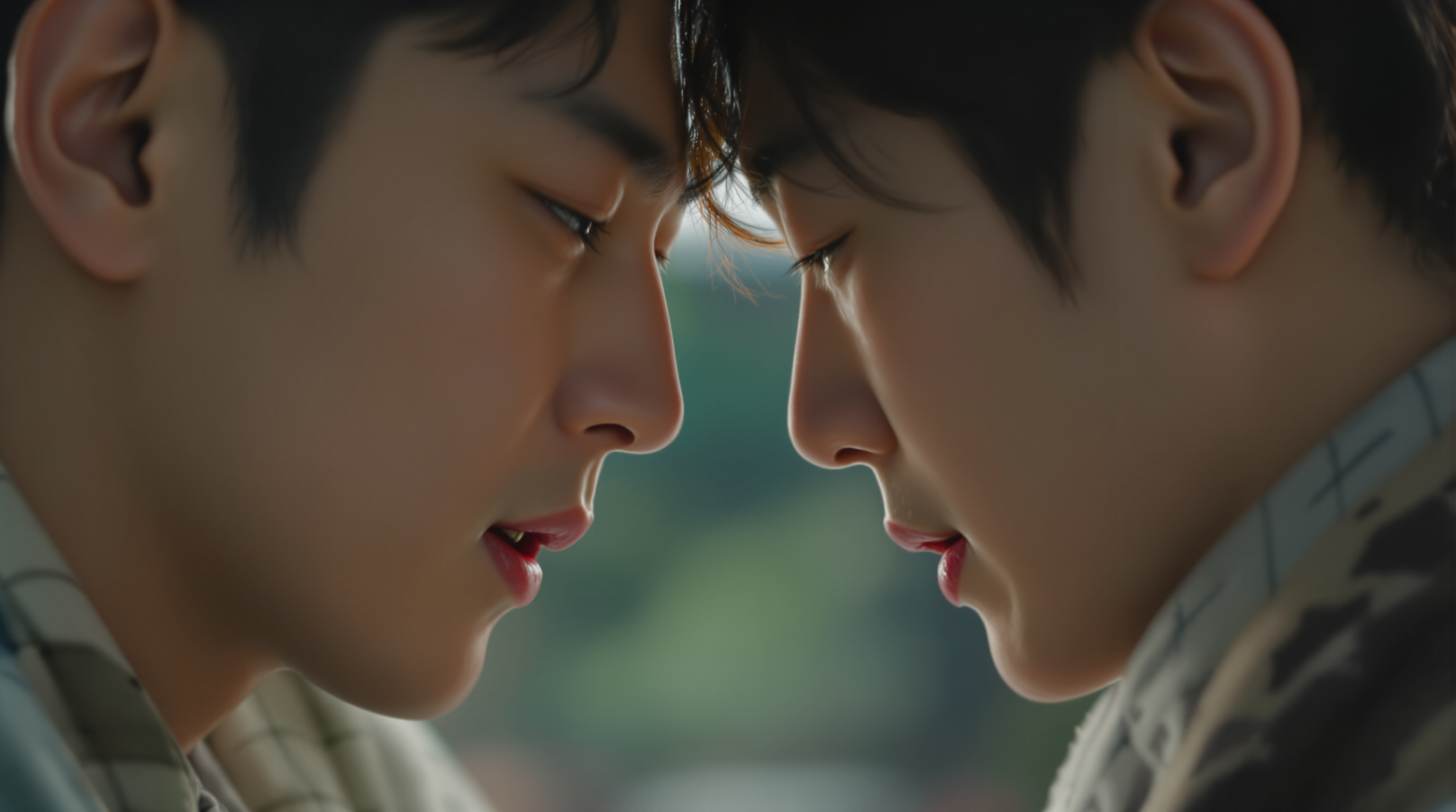 영화 세트장에서 감정 연기를 하는 김동완과 황승언