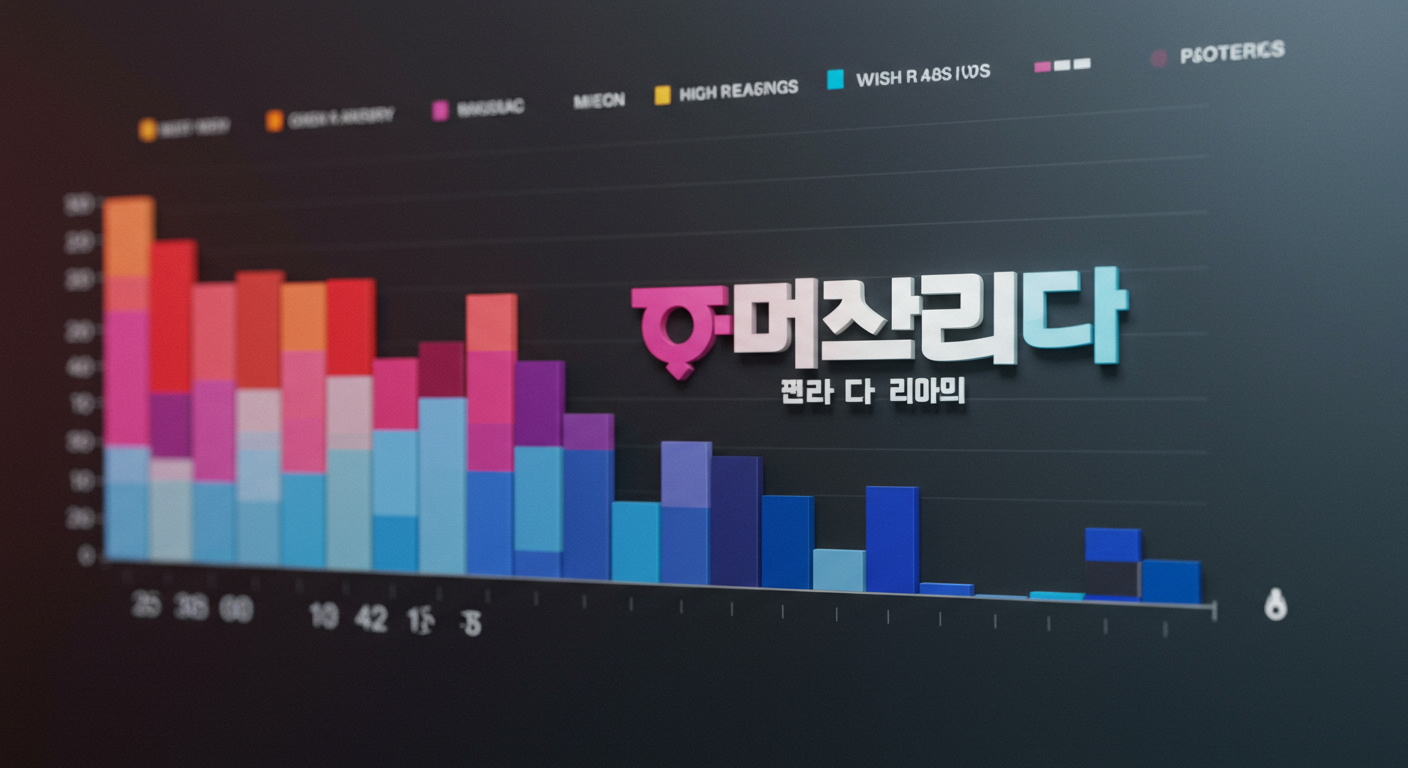 '우리들의 발라드' 로고와 함께 나타난 높은 시청률 그래프